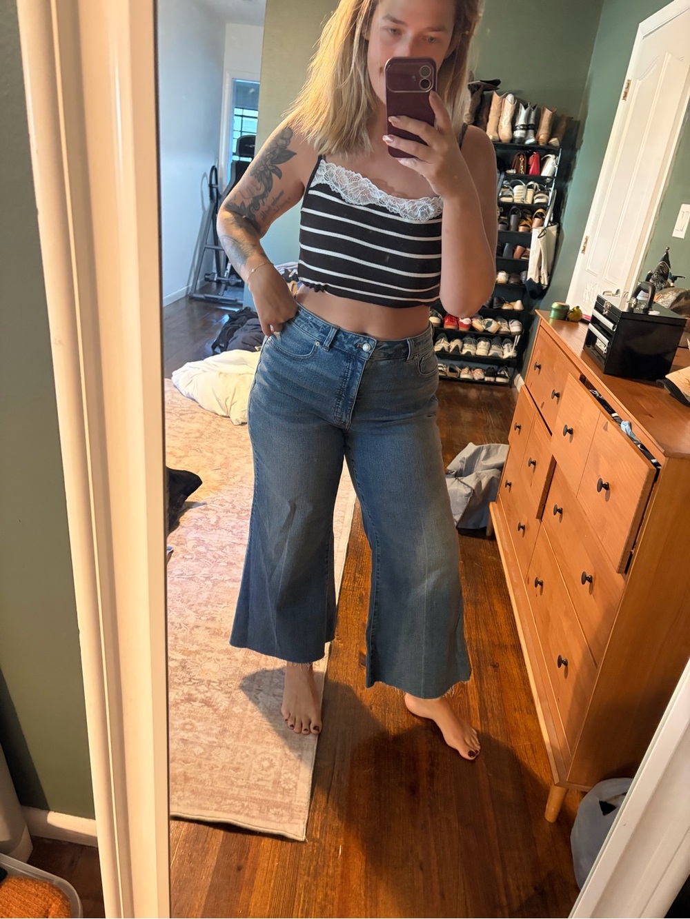 Madewell Curvy Flared Wide-Leg Jean 31